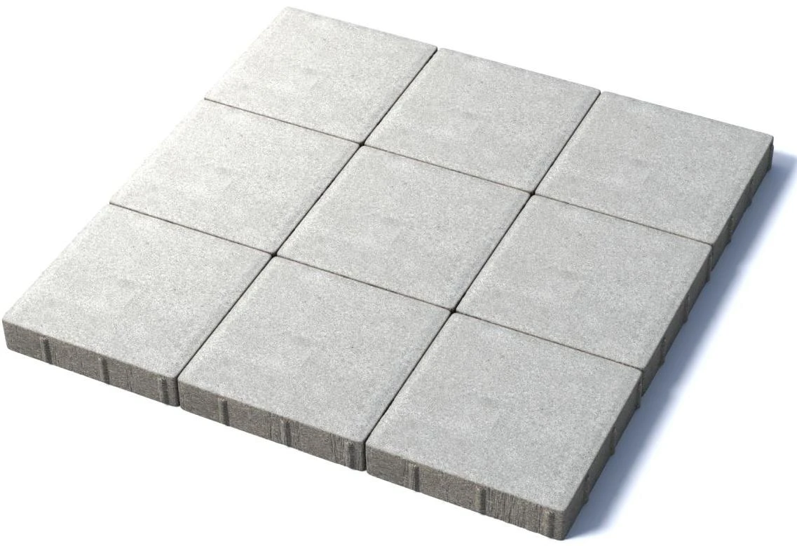 Тротуарная плитка Квадрат 300х300х60 мм, белый