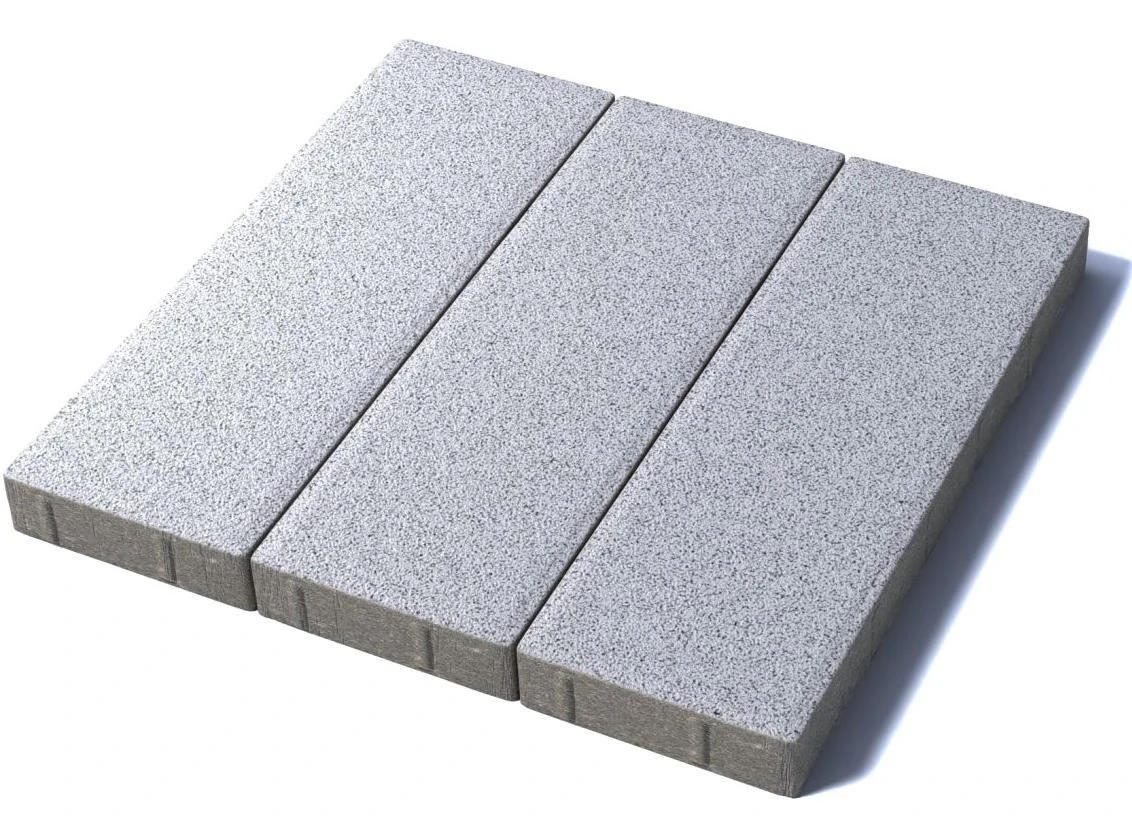 Тротуарная плитка Прямоугольник 900х300х80 мм, мрамор, белый с черным