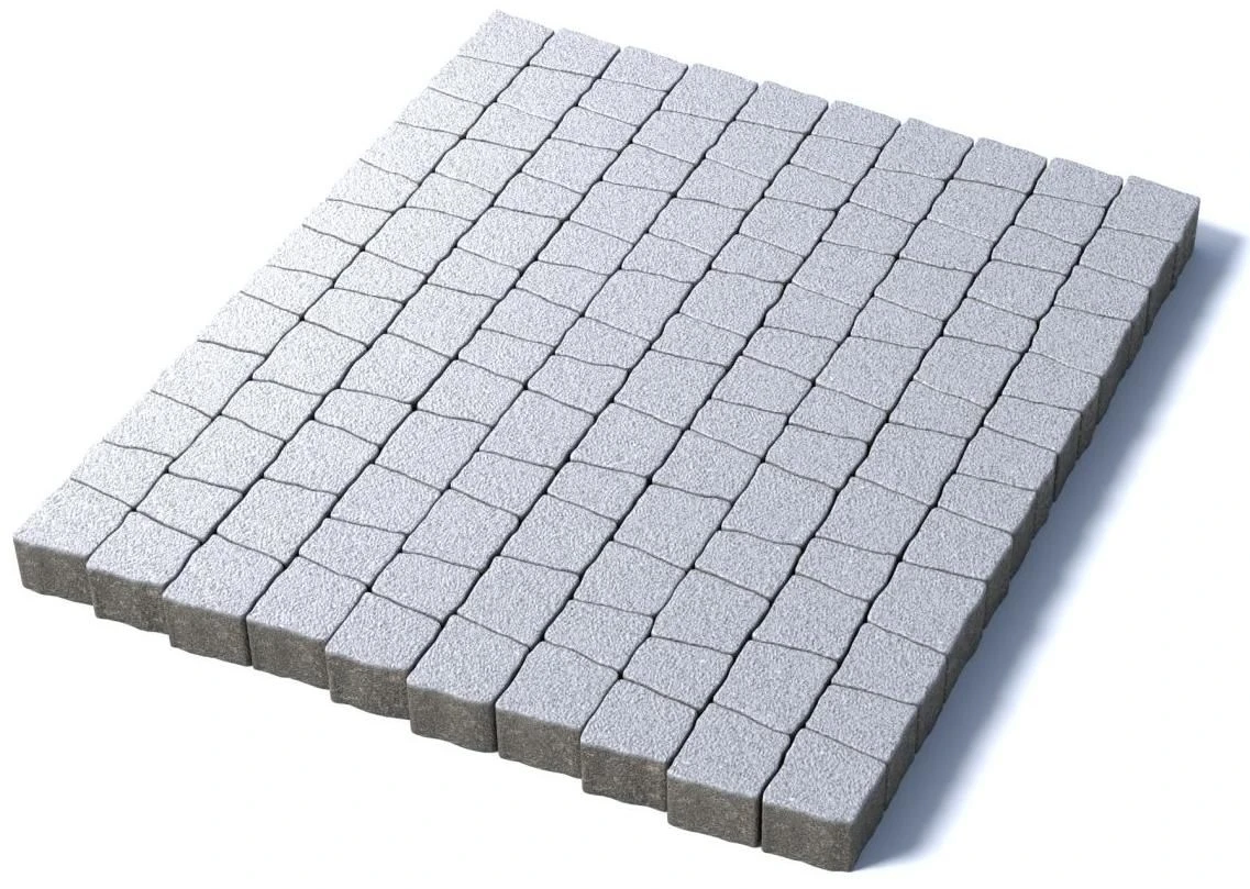 Тротуарная плитка Абрис, мрамор, белый