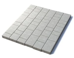 Тротуарная плитка Старый город, 60 мм, белый