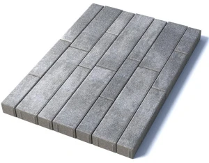 Тротуарная плитка Табула, 80 мм, Шунгит
