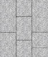 Тротуарная плитка Трио, 60 мм, мрамор, белый с черным