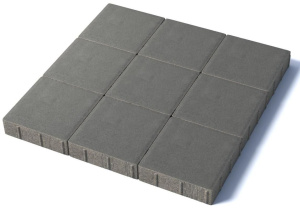 Тротуарная плитка Квадрат 300х300х80 мм, серый