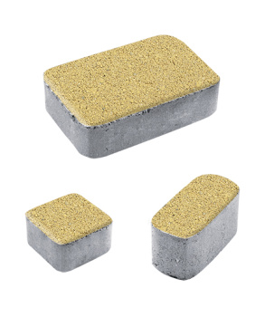 Тротуарная плитка Классико, гладкая желтая